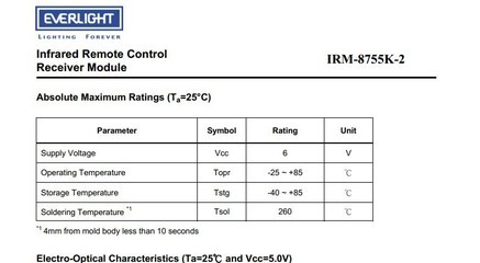 光电器件新选择 台湾亿光红外线接收头IRM-8755K-1